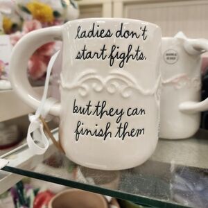 Rae Dunn Disney Aristocat "ladies don't start fights, but they can finish them"